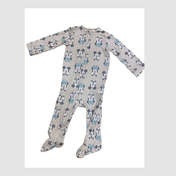 Mickey sleeper Minnie Mouse Disney Baby 2 Pack Unisex Full Zipper 9 Months - Picture 5 of 5